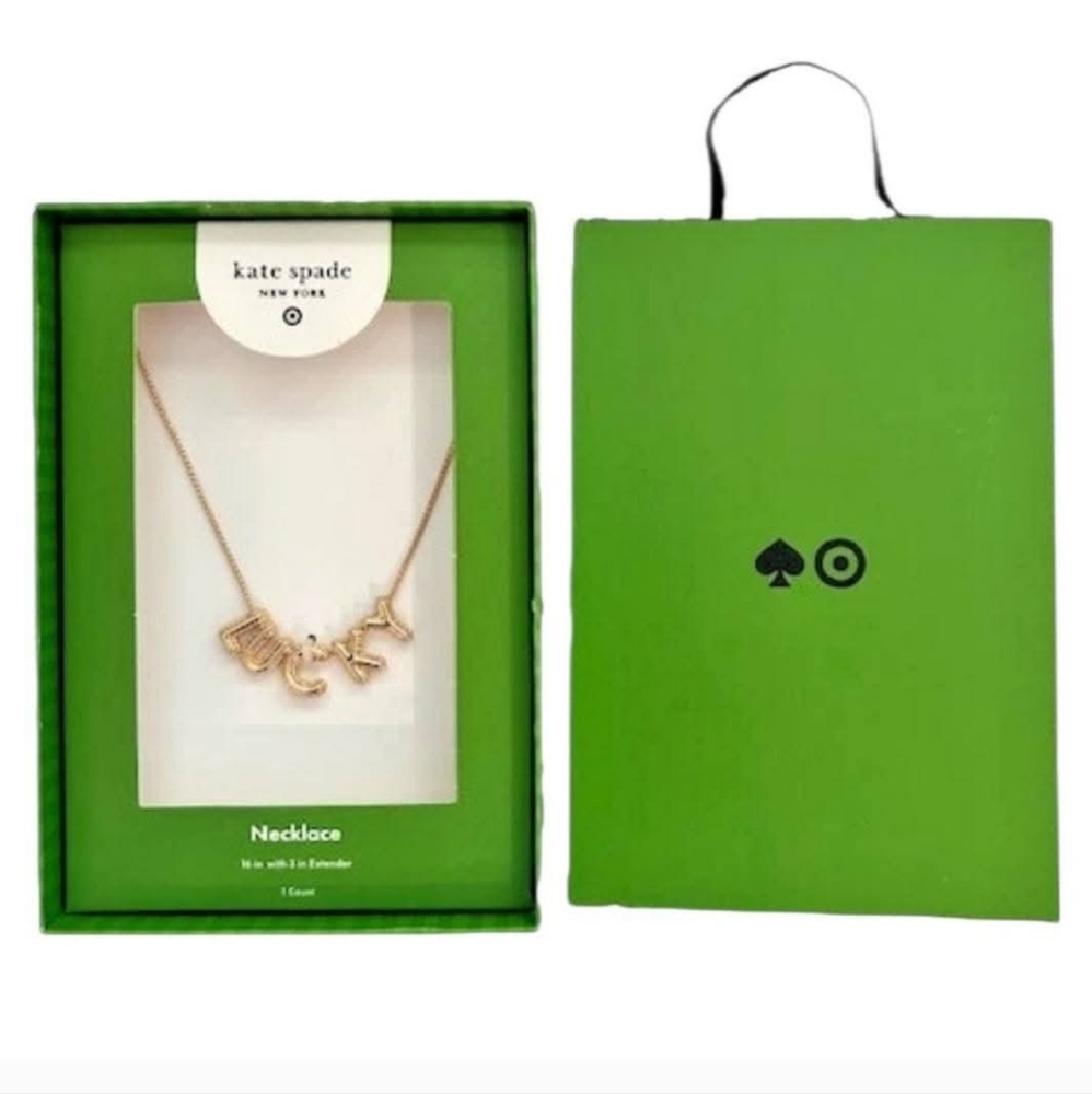 Kate Spade Gold 'Lucky' Letter Necklace × Target